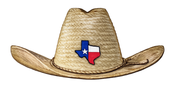 Texas straw cowboy hat skin